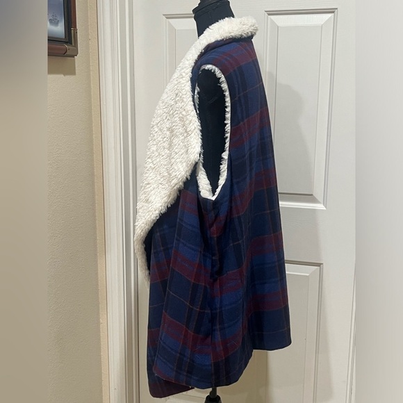WESTBOUND WOMENS REVERSIBLE FAUX FUR SHERPA JACKET VEST SIZE 3X NWT - Picture 5 of 11